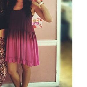 PINK OMBRÉ SHIFT DRESS